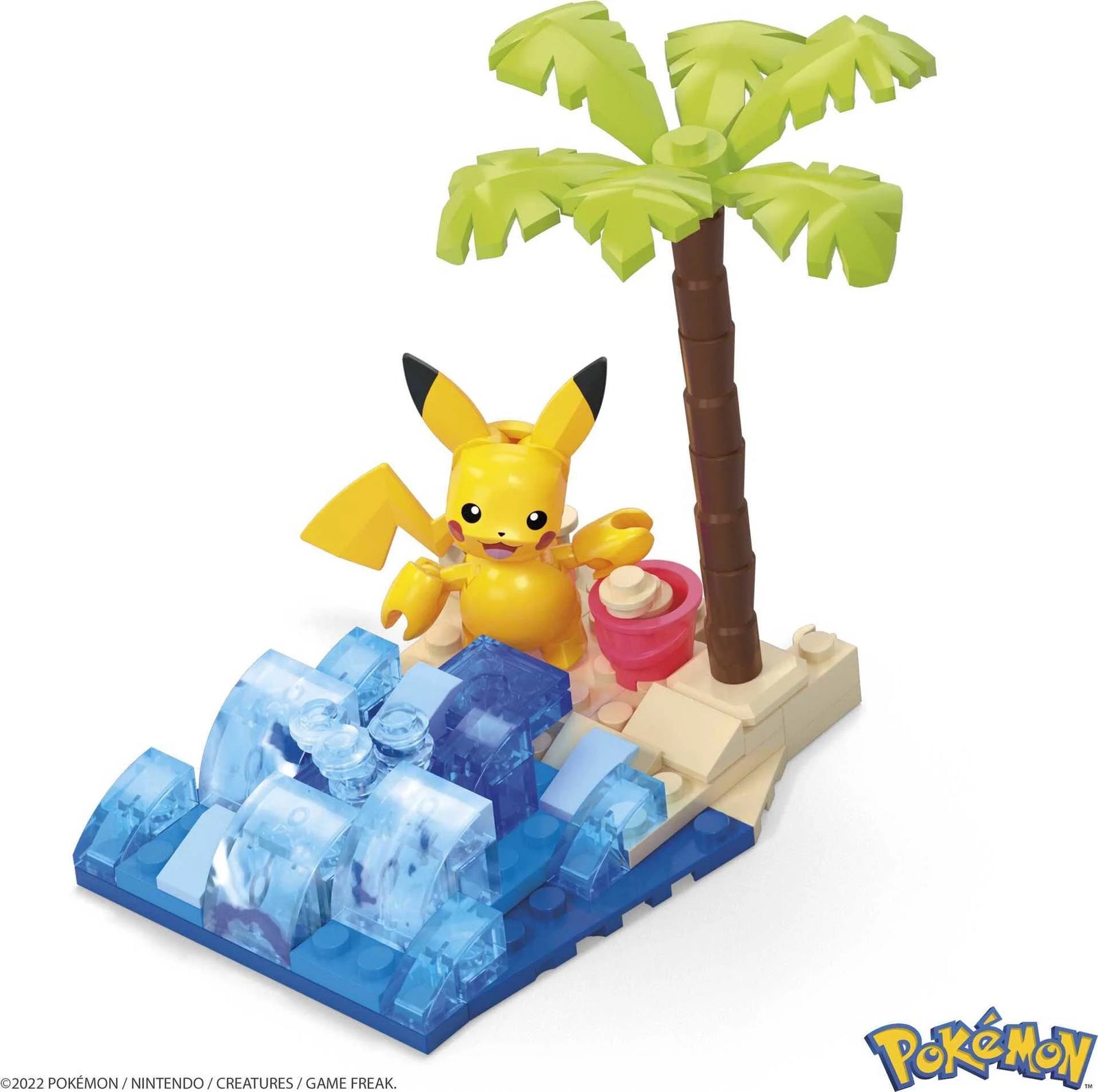 Pokemon Kit De Juguete De Construcción Salpicadura De Playa De Pikachu (79 Piezas) Para Niños