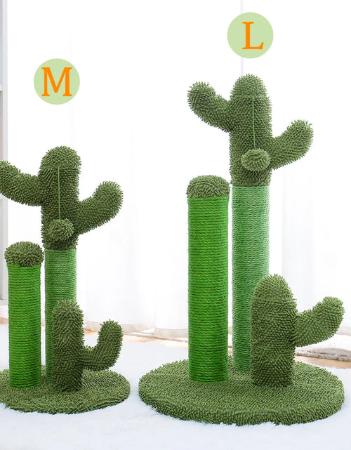 Load image into Gallery viewer, 23" Cactus Cat Scratching Posts Medium Sisal Cat Scratcher,Green
