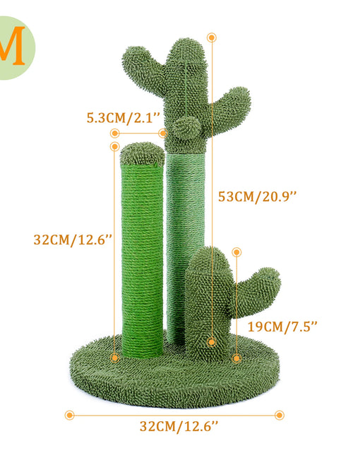Load image into Gallery viewer, 23" Cactus Cat Scratching Posts Medium Sisal Cat Scratcher,Green
