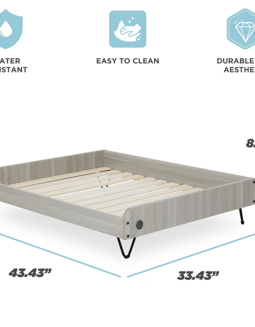 Load image into Gallery viewer, Asher Wooden Pet Bed with Mattress | Large to Extra Large Pet Bed with Mattress | Elevated Pet Bed | Greenguard Gold Certified Wooden Pet Bed
