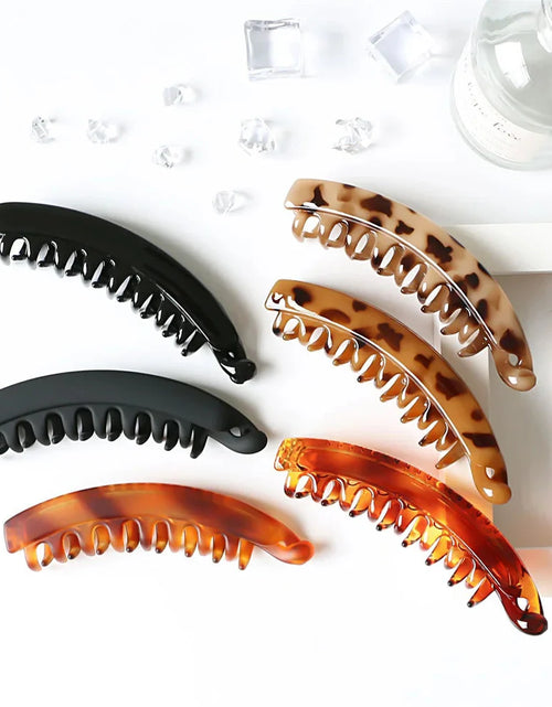 Load image into Gallery viewer, Frosted Solid Color Banana Hair Clips – Fashion Ponytail Barrettes &amp; Hair Claws for Women
