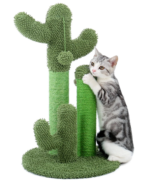 Load image into Gallery viewer, 23" Cactus Cat Scratching Posts Medium Sisal Cat Scratcher,Green
