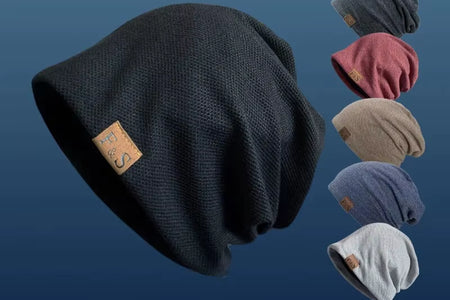 1Pcs Warm Knitted Beanie Hat for Men and Women - Fashionable Solidhip-Hop Style