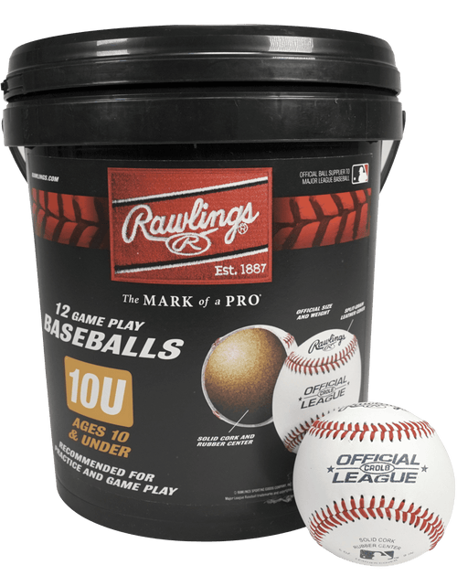 Load image into Gallery viewer, | Official League CROLB Practice Youth Baseballs | Youth/10U | Bucket | 12 Count
