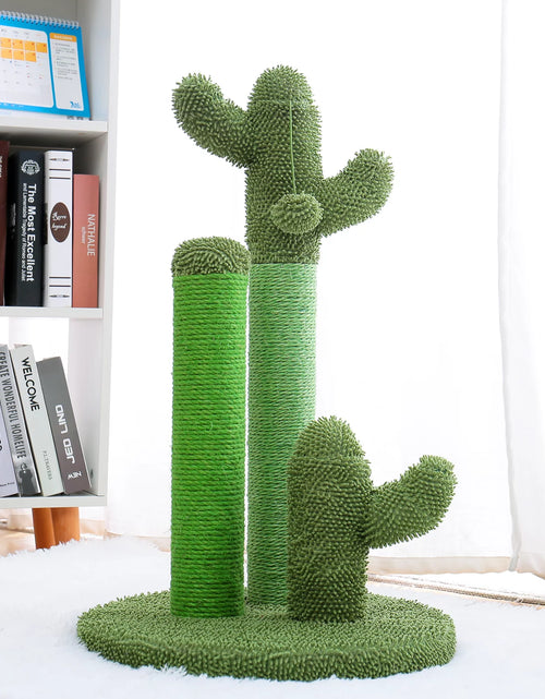 Load image into Gallery viewer, 23" Cactus Cat Scratching Posts Medium Sisal Cat Scratcher,Green
