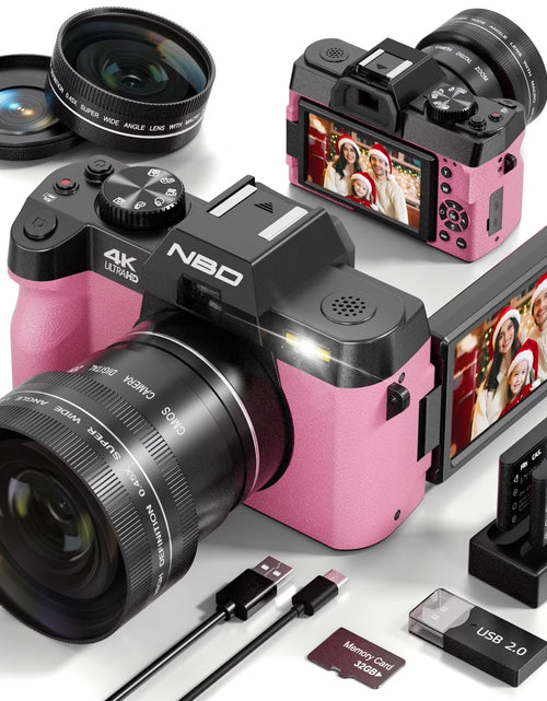Load image into Gallery viewer, 4K Digital Cameras for Photography,48 MP Autofocus Vlogging Camera with 52Mm Wide Angle &amp; Macro Lens
