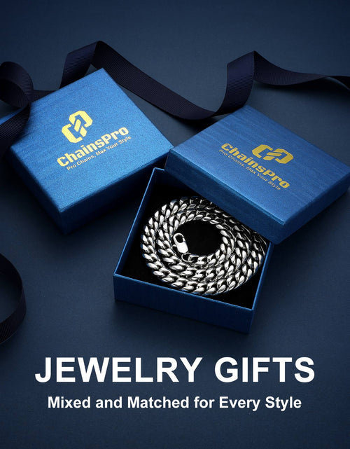 Load image into Gallery viewer, Men'S Stainless Steel Cuban Link Chain Necklace 10MM 18Inch Hip Hop Jewelry Gift for Dad Son
